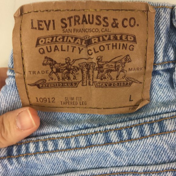 Vintage Levi's 912 Womens Orange Tab Jeans Slim - Picture 3 of 11